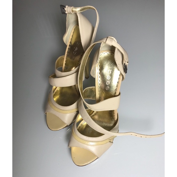 bebe Shoes - LAST CHANCE Bebe heels (pre-loved) golden accents